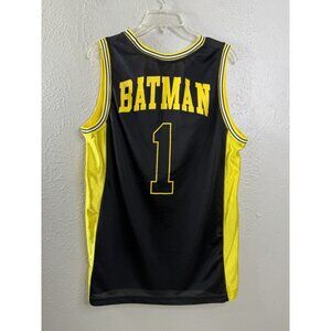 BATMAN Black & Yellow DC Comics Basketball Jersey Tank Top Men MEDIUM GUC
